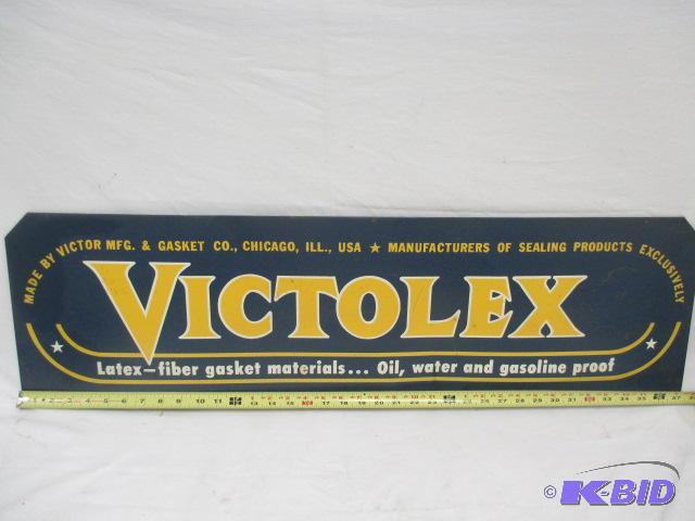 Vintage advertising Victolex tin sign
