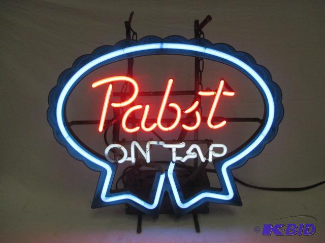 Vintage Pabst two color neon sign