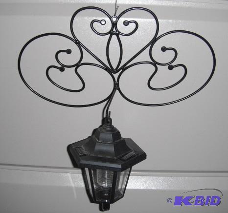 lot 110 image: Two Hanging Solar Lights with Wall Hanging - ...