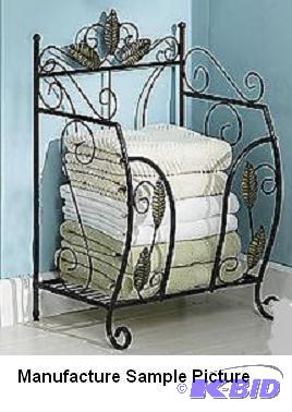 lot 119 image: Leaf Towel Holder -&nbspLeaves (black with b...