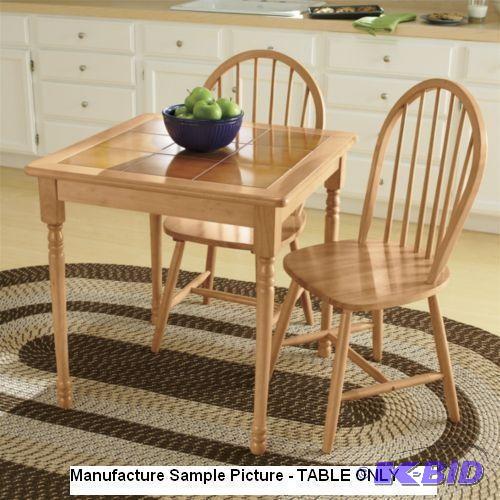 lot 136 image: Three Piece Terra Cotta Dining Set - Inlaid t...