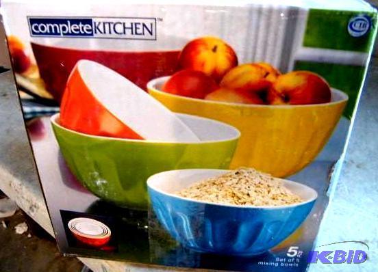 lot 150 image: Complete Kitchen Bowl Set - Just the blue and...