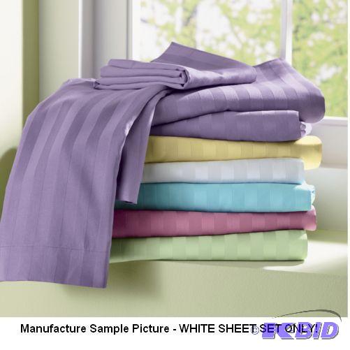 lot 165 image: Divatex Full Size Sheet Set - White -&nbspEg...