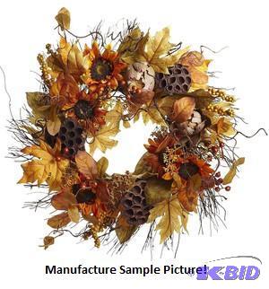 lot 173 image: Autumn Sunflower Wreath - Approximately 16&qu...