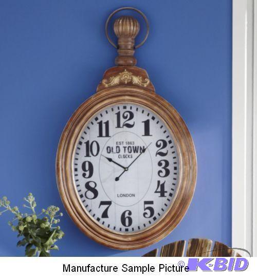 lot 182 image: Pocket Watch Wall Clock - Time flies and if t...