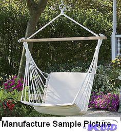 lot 187 image: White Outdoor Hammock Swing - Retail $34.95 -...