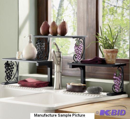 lot 190 image: Grape Two Tier Over the Sink Shelf - Bright a...