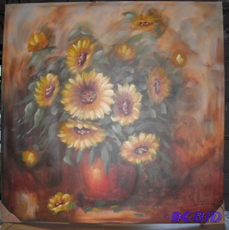 lot 191 image: Sunflower Canvas -&nbspAs the sunflower foll...