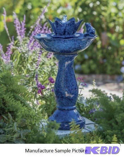 lot 27 image: Ceramic Blue Fountain - A tranquil treat for ...