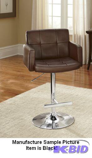 lot 28 image: Black Like Leather Plus Size Bar Stool - Item...