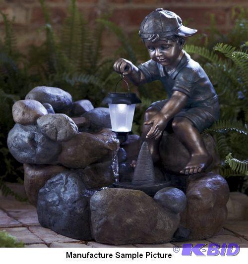 lot 4 image: Bronze Solar Boy Fountain -&nbspCapturing su...