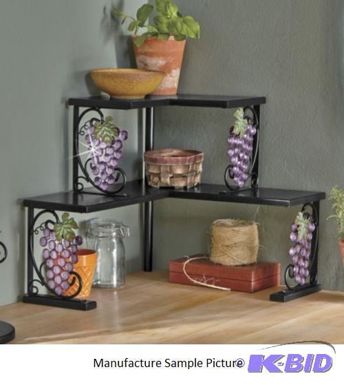 lot 40 image: Two Tier Grape Corner Shelf - Bright acrylic ...