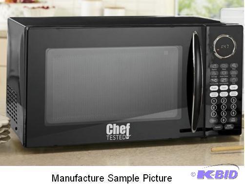 lot 57 image: Chef Tested Black Digital Microwave Oven - Mo...