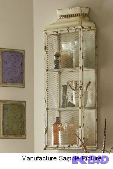 lot 61 image: Rustic Medicine Cabinet - Chic metal cabinet ...