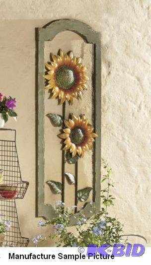 lot 98 image: Sunflower Wall Art - A durable, weather-resis...
