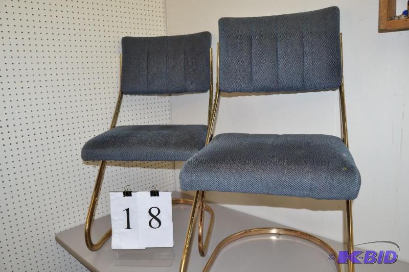 lot 18 image: Cloth covered chairs