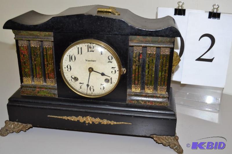 lot 2 image: Waterbury mantel clock