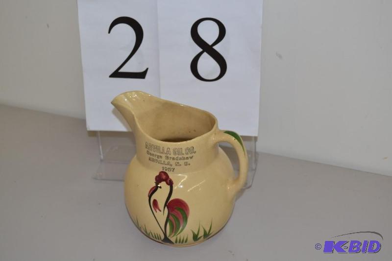 lot 28 image: 1957 Watt advertising pitcher
