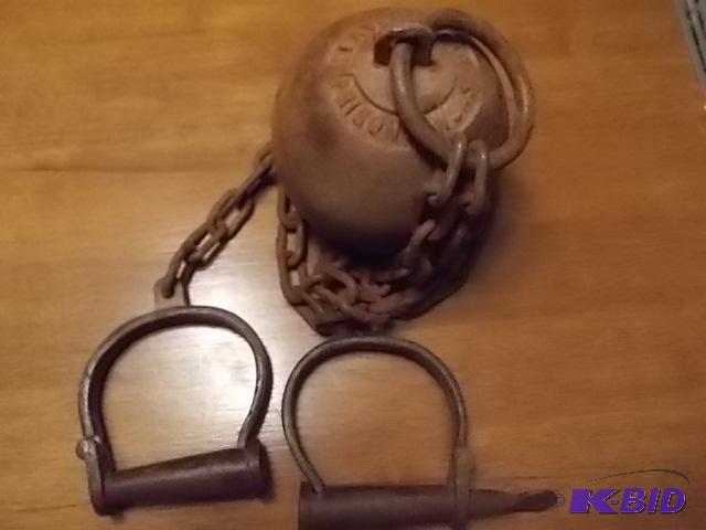 Heavy Leg Irons Ball &amp Chains - Marked Le...