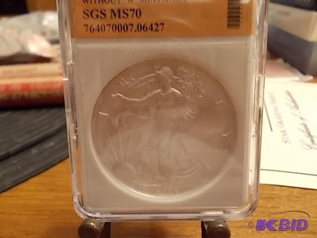 2007 Silver Eagle Dollar Without W Mintmark&n...
