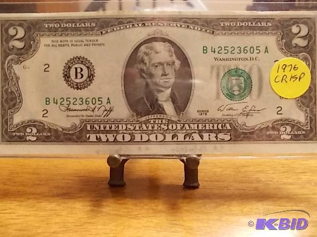 1976&nbspSeries Two Dollar Bill - Crisp...