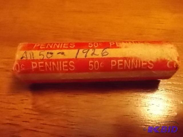 Roll Of 50-1926 Lincoln Head Cents...