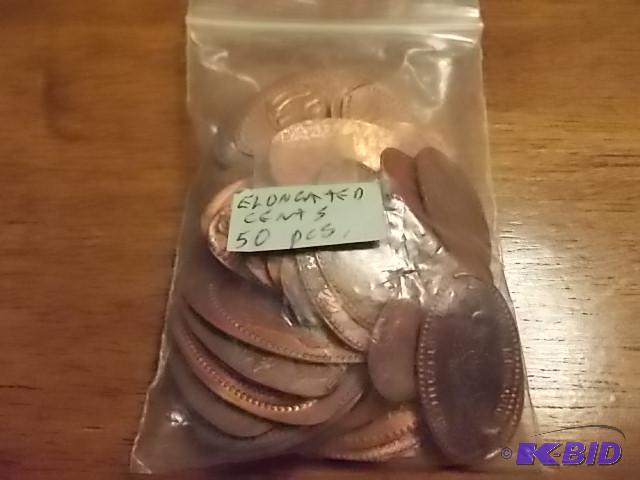 Bag Of 50-Elongated Lincoln Cents...