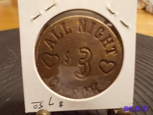 $3.00 All Night Check Brothel Token From Kitt...
