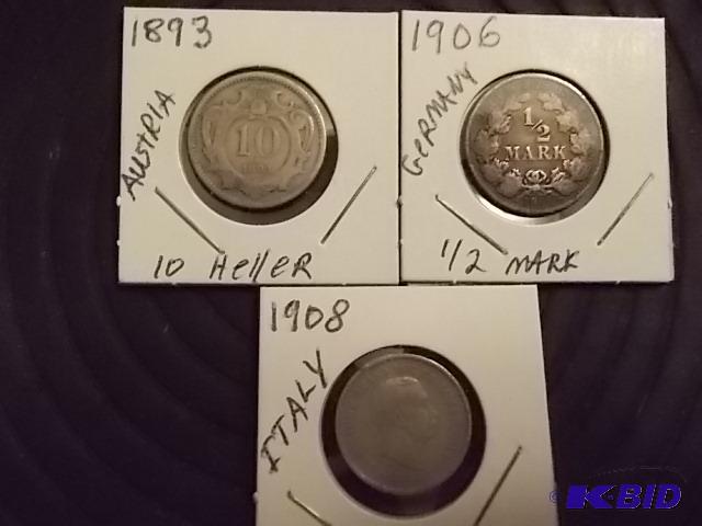 3-Old Coins (Austria,Germany, Italy)...