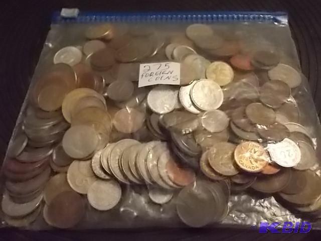 Bag Of 275 Foreign Coins...