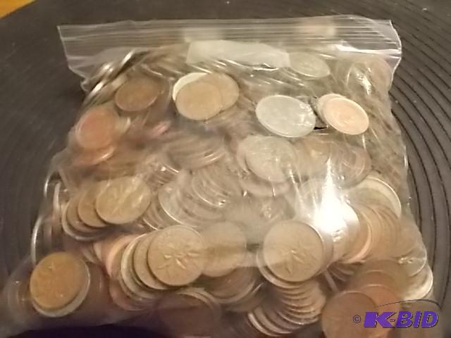 Large Bag Of Canadian Coins With Over $25 Fac...