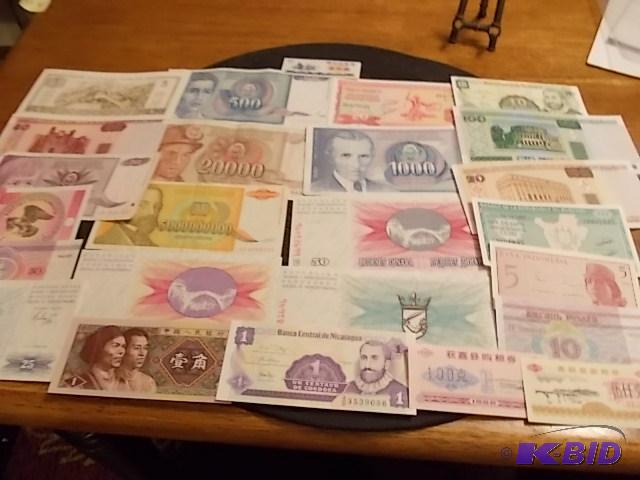 25-Different Foreign Paper Currency...