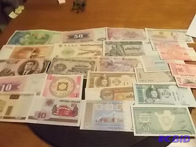 25-Different Foreign Paper Currency...