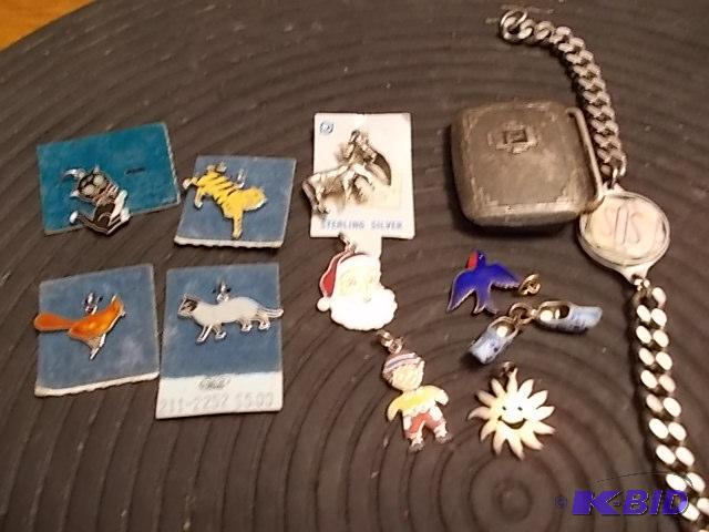 Lot Of Assorted Charms (Some Marked Sterling)...