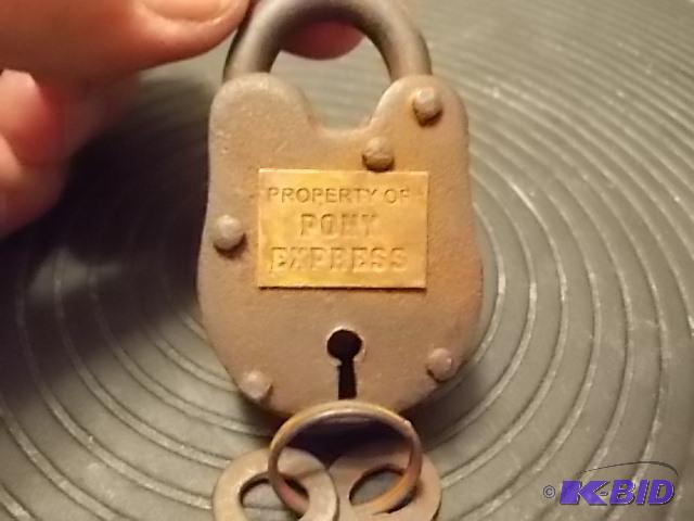 Very Old Padlock With Keys Marked Property Of...