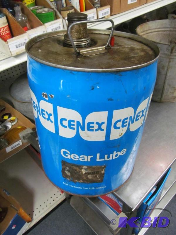 lot 10 image: 5 Gallon Cenex Gear Lube Can