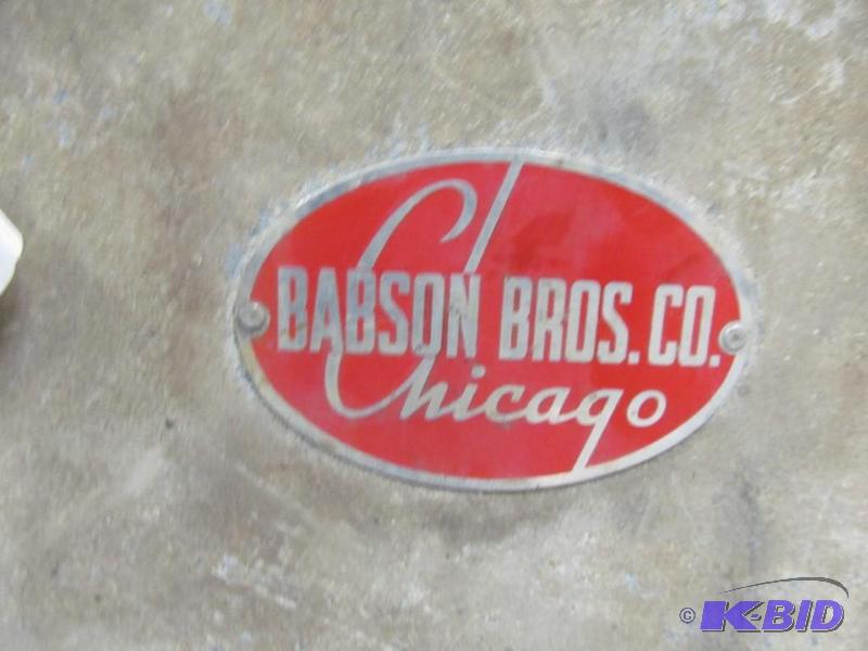 lot 41 image: vintage galvenized lidded box from babson bros co