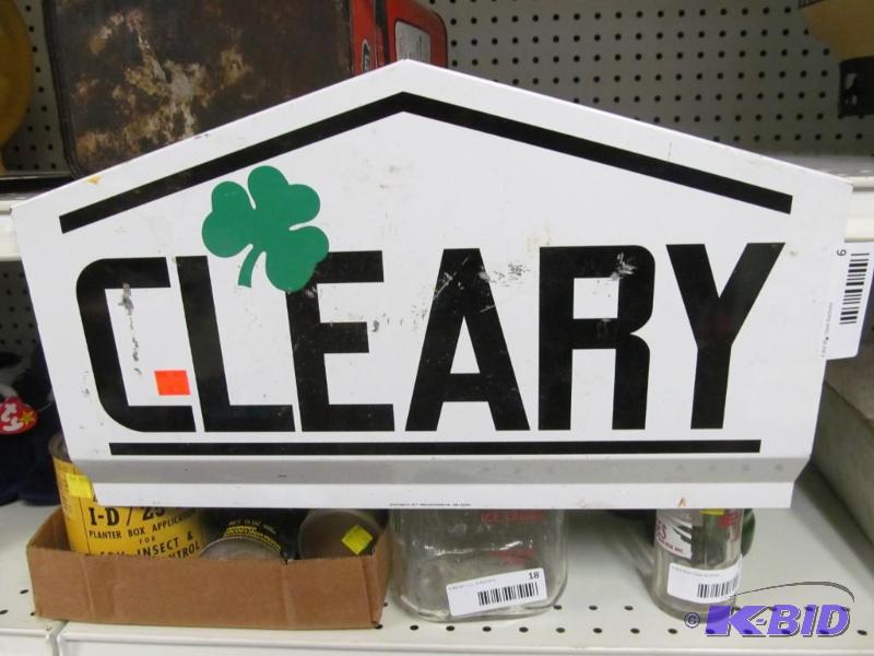 lot 6 image: Cleary Seed Metal Sign