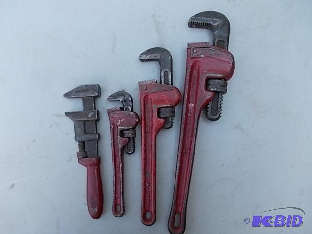 3-Pipe Wrenches (14&quot, 10&quot, 8&quot)...