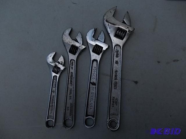 4-Crescent Wrenches (1-10 Inch, 2-8 Inch, 1-6...