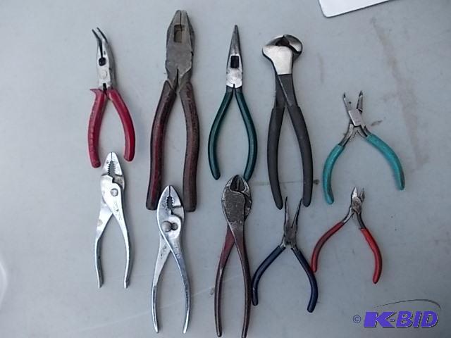 Lot Of 10-Pliers, Needle Nose, Others...