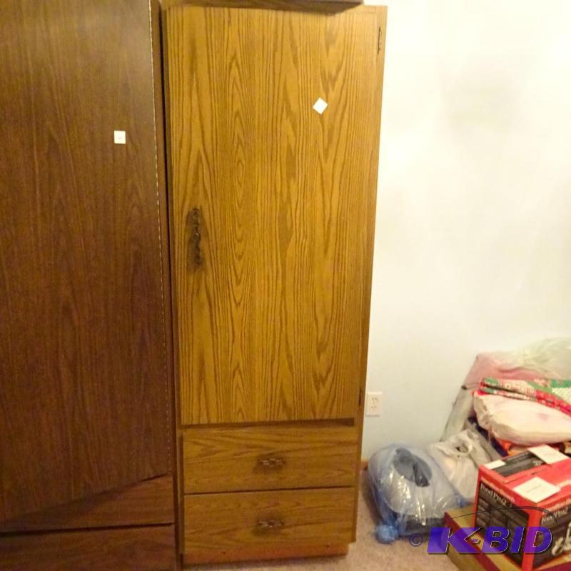 Wardrobe cabinet 29x25x72 in basement bring h...
