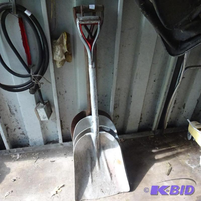 4 scoop shovels...