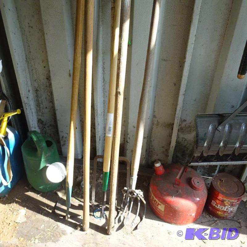garden cultivator. Garden rake. Garden shovel...