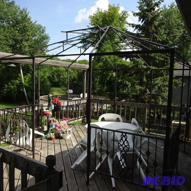 Out door metal gazebo. No canopy. Can get eas...