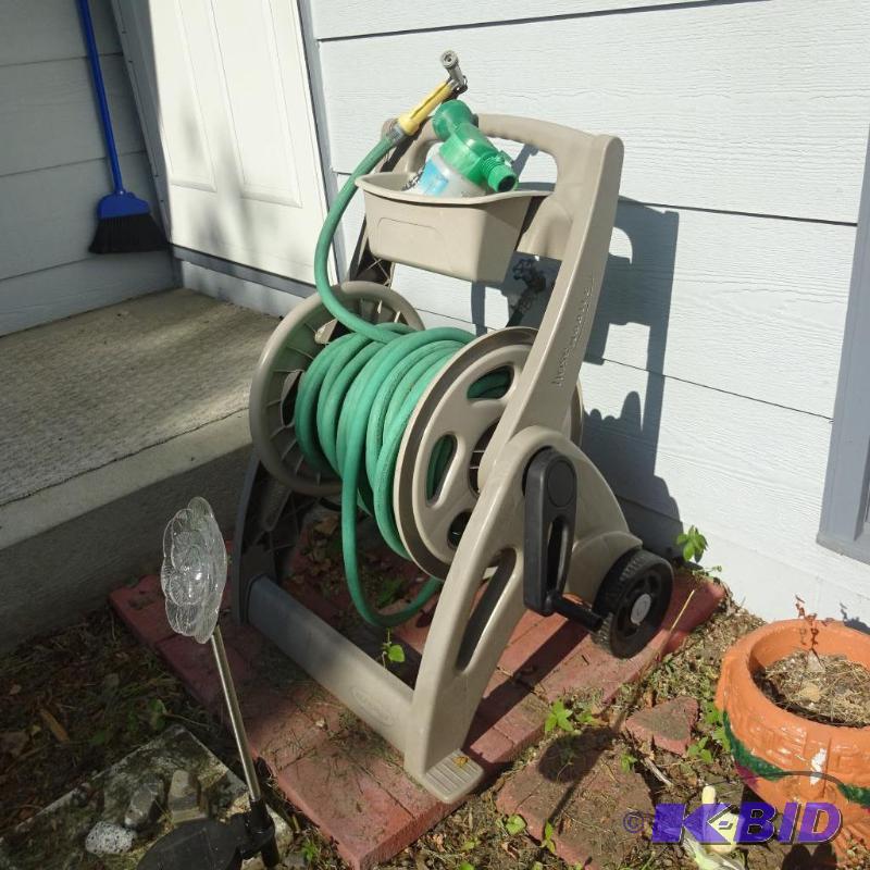Garden hose reel cart...