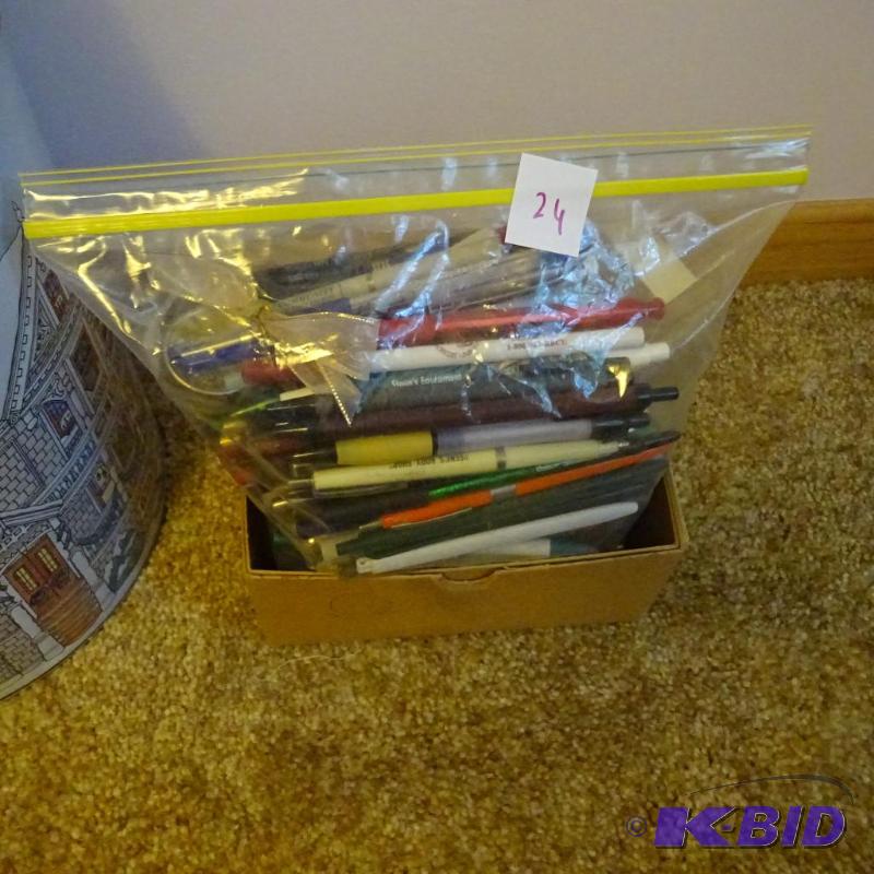large lot of pens...