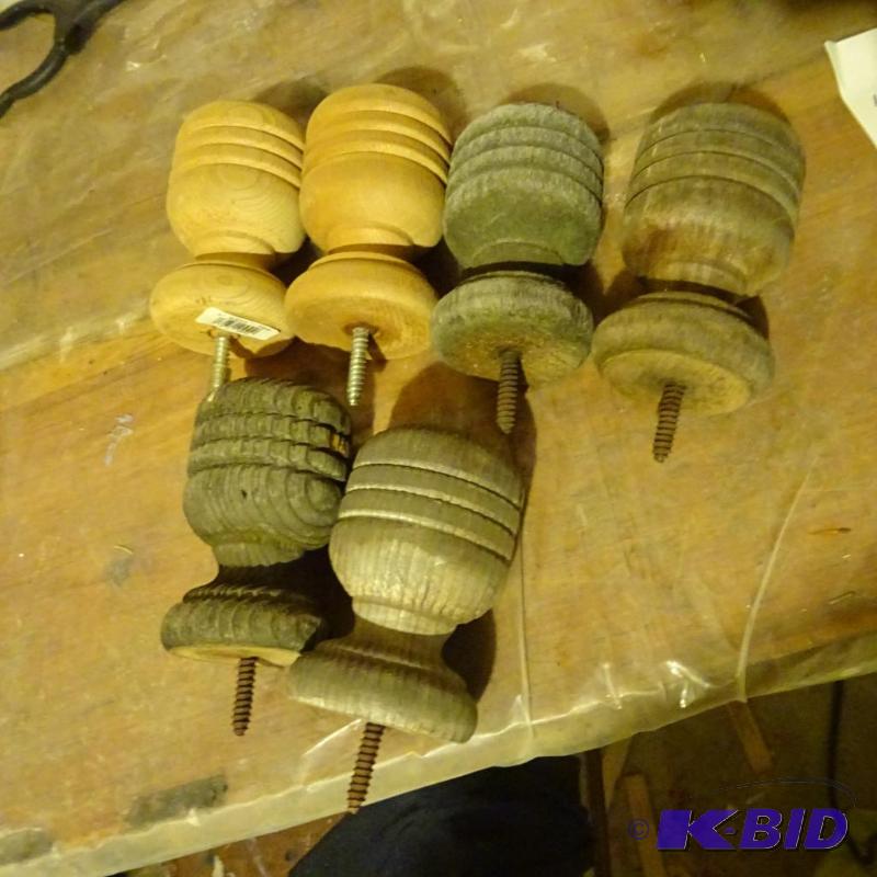 wood post knewels. Qty. 6...