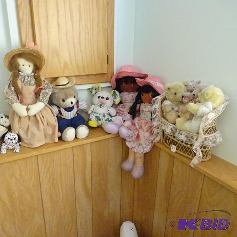 dolls and stuffed animals....