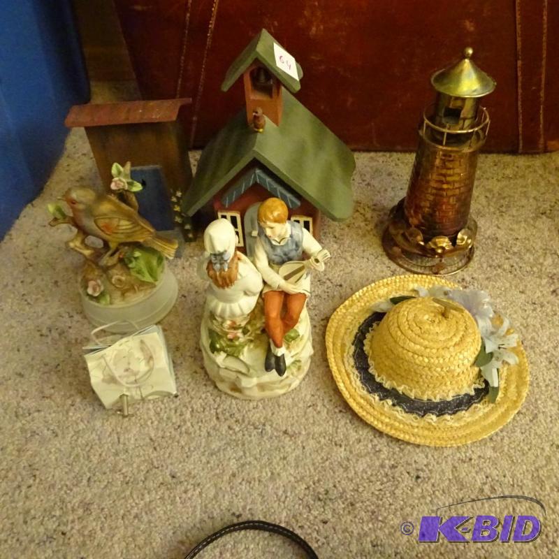 7 music box figurines...